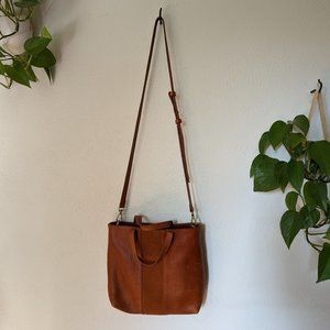 Madewell - Suede Stripe Transport Crossbody - Maple Brown Color